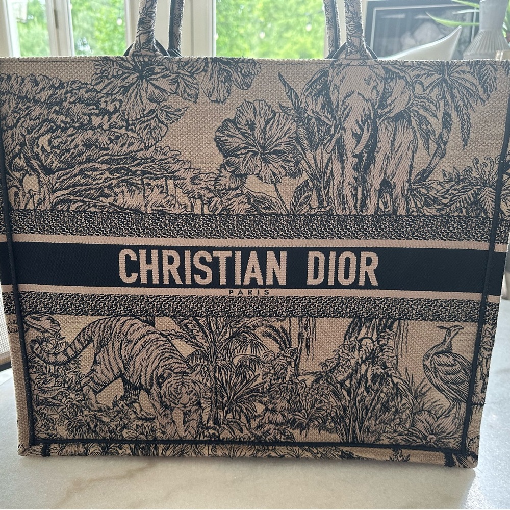 **SOLD**Christian Dior Canvas Large Dioriviera Toile De Jouy Book Tote